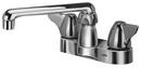 Deckmount Centerset Bathroom Sink Faucet with Double Dome Handle in Polished Chrome