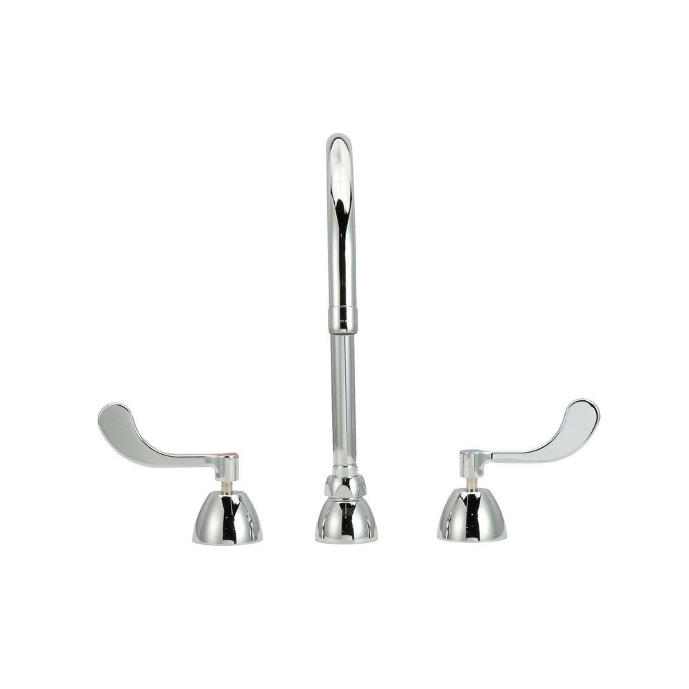 Zurn Polished Chrome Two Handle Widespread Bathroom Sink Faucet 