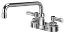 Two Handle Centerset Sensor Bathroom Sink Faucet in Chrome Plated