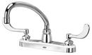2.2 gpm 2-Hole Kitchen Faucet with Double Wristblade Handle in Polished Chrome