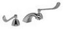2.2 gpm 3-Hole Deck Mount Widespread Lavatory Faucet with Double Wristblade Handle and 5/18 in. Reach in Polished Chrome