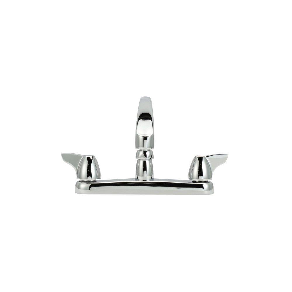 Zurn Polished Chrome Two Handle Knob Deck Mount Service Faucet 