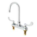 Zurn Polished Chrome Two Handle Wristblade Deck Mount Service Faucet 