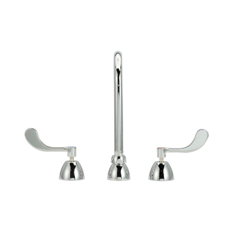Zurn Polished Chrome Two Handle Widespread Bathroom Sink Faucet 