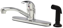 Single Handle Kitchen Faucet with Side Spray in Polished Chrome