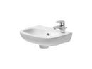 1-Bowl Ceramic Wall Mount Lavatory Sink in White Alpin (Less Hole)