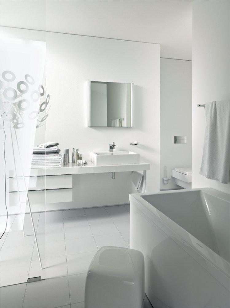 Duravit White Self-rimming/Drop-in Bathroom Sink 