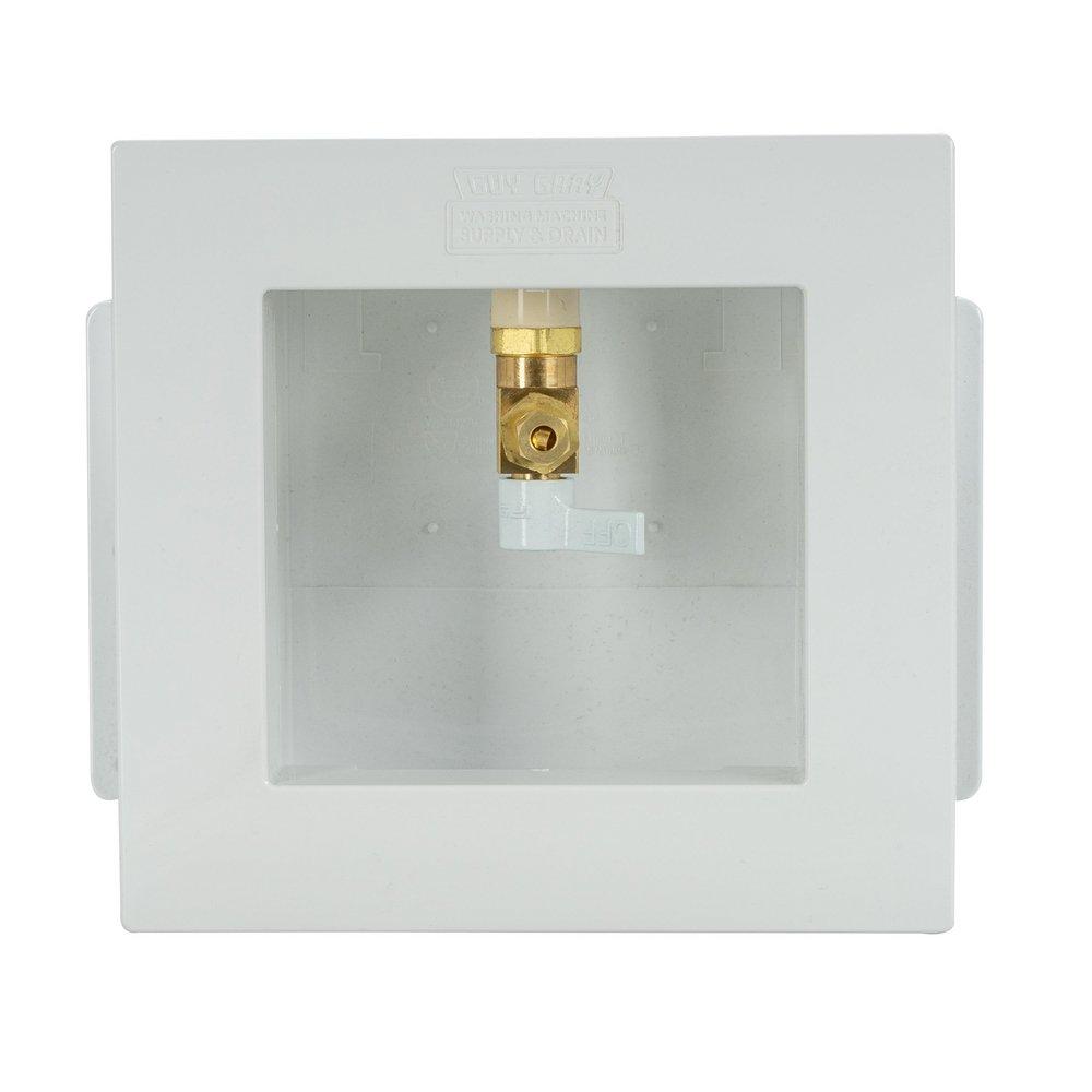 Guy Gray&trade; White 3-1/8 x 8-5/16 x 7-7/8 in. Ice Maker Outlet Box 