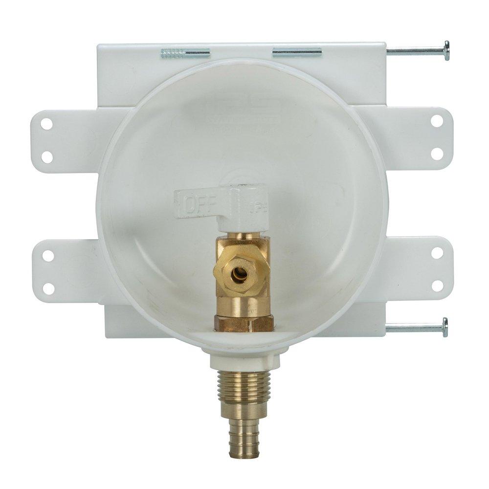 Water-Tite PEX Mini Round Ice Maker Box Quarter-Turn Valve 