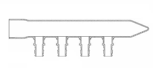 Uponor 1 in. x 1/2 in. Copper Branch Manifold 