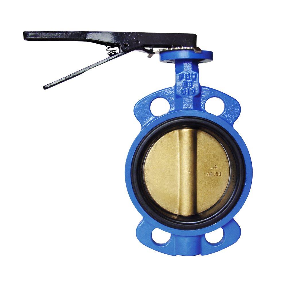 FNW&reg; LF Cast Iron Buna Lever Handle Wafer Butterfly Valve 