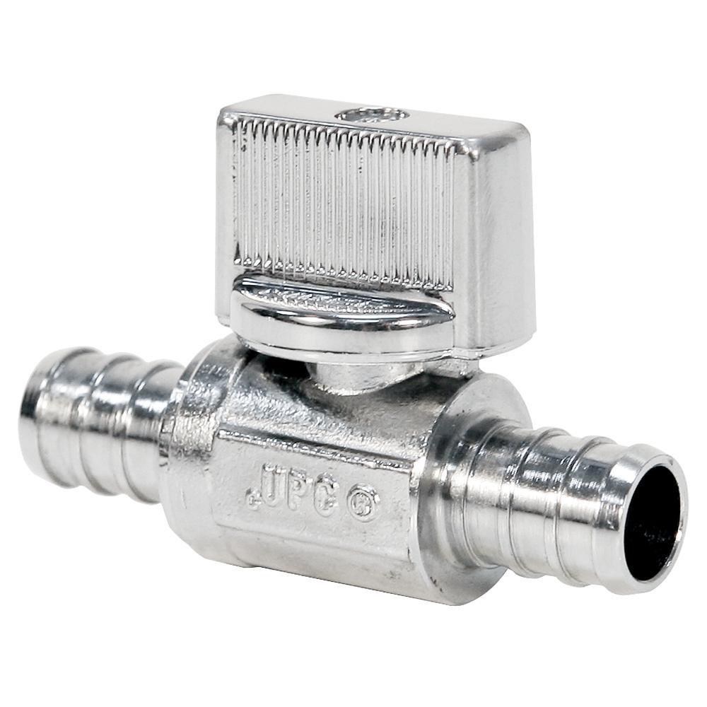 NIBCO Chrome Plated MIPT x OD Compression Lever Handle Straight Supply Stop Valve in Chrome Plated 