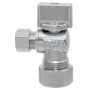 1/2 x 3/8 in. Solvent Weld x Compression Lever Handle Angle Supply Stop Valve in Chrome Plated