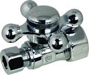 5/8 x 3/8 in. Compression Cross Straight Supply Stop Valve in Polished Chrome