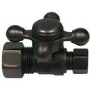 5/8 x 3/8 in. Compression Cross Straight Supply Stop Valve in Oil Rubbed Bronze