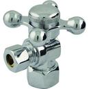 1/2 x 3/8 in. FIPS x Compression Cross Angle Supply Stop Valve in Polished Chrome
