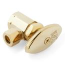1/2 x 3/8 in. NPT x OD Tube Knob Angle Supply Stop Valve in Polished Brass