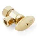 5/8 x 3/8 in. NPT x OD Compression Knob Angle Supply Stop Valve in Polished Brass