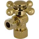 5/8 x 3/8 in. Compression Cross Angle Supply Stop Valve in PVD Polished Brass