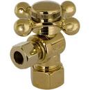 Signature Hardware PVD Polished Brass 5/8 x 3/8 in. Compression Cross Angle Supply Stop Valve 