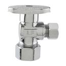 Keeney Polished Chrome Compression Oval Handle Angle Supply Stop Valve in Polished Chrome 