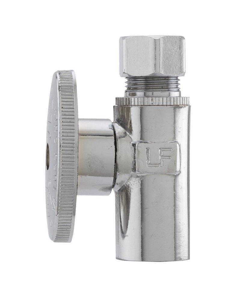Keeney Polished Chrome Sweat x OD Compression Oval Straight Supply Stop Valve in Polished Chrome 