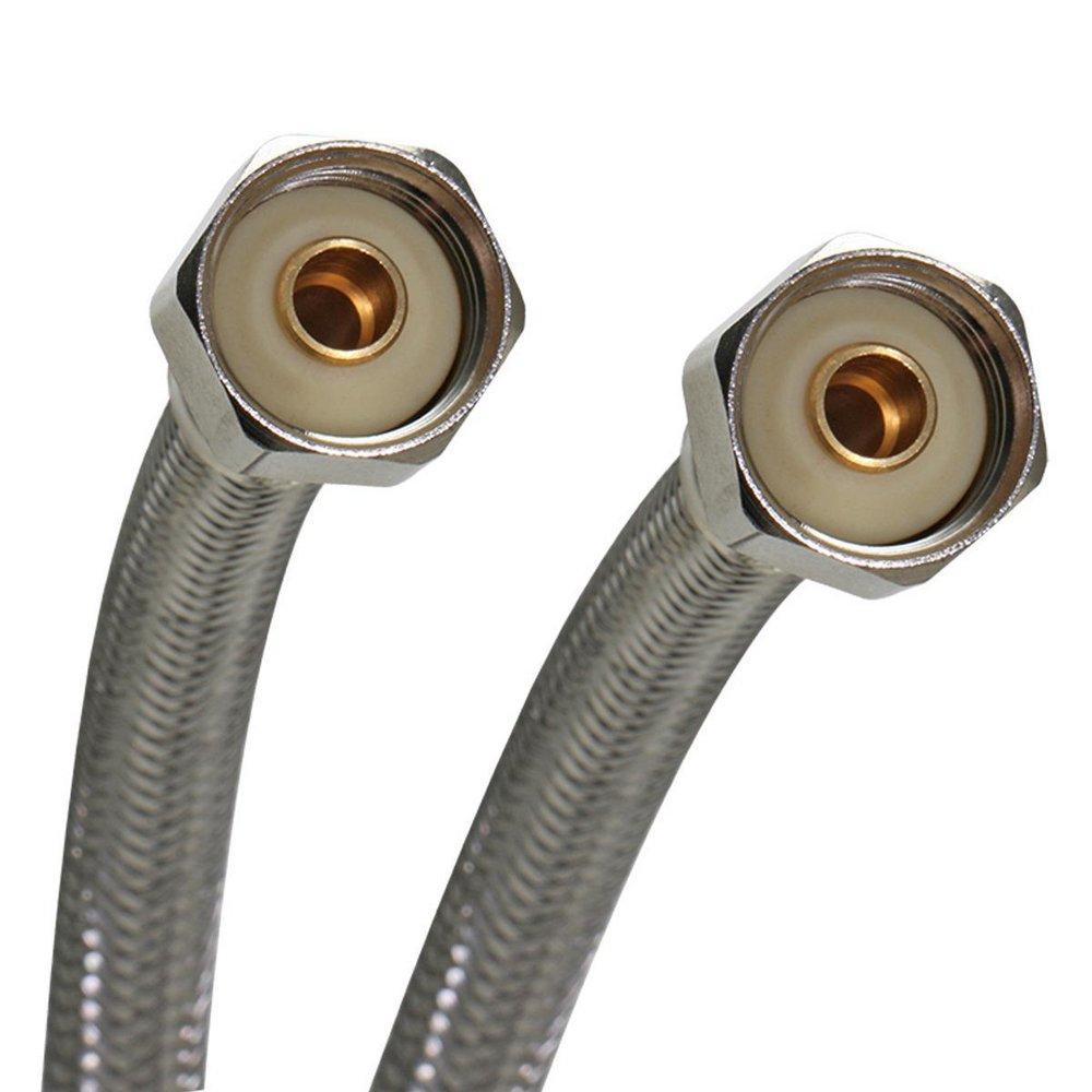 Fluidmaster Stainless Steel 1/2 in. Braided Stainless Toilet Flexible Water Connector 
