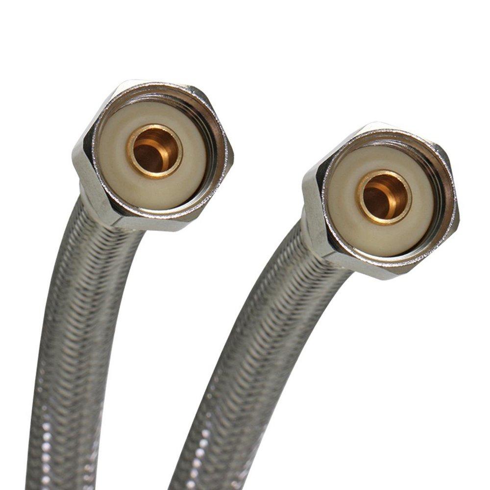 Fluidmaster Stainless Steel 1/2 in. Braided Stainless Toilet Flexible Water Connector 