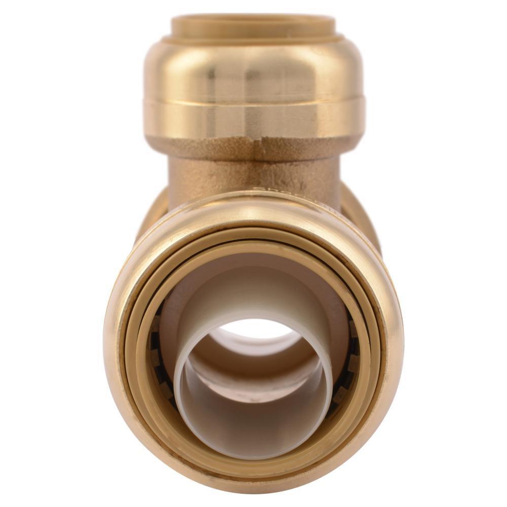 SharkBite&reg; Natural Brass Push Brass Reducing Tee 