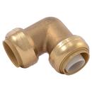 SharkBite&reg; Natural Brass Push Brass Standard Radius 90 Degree Elbow 
