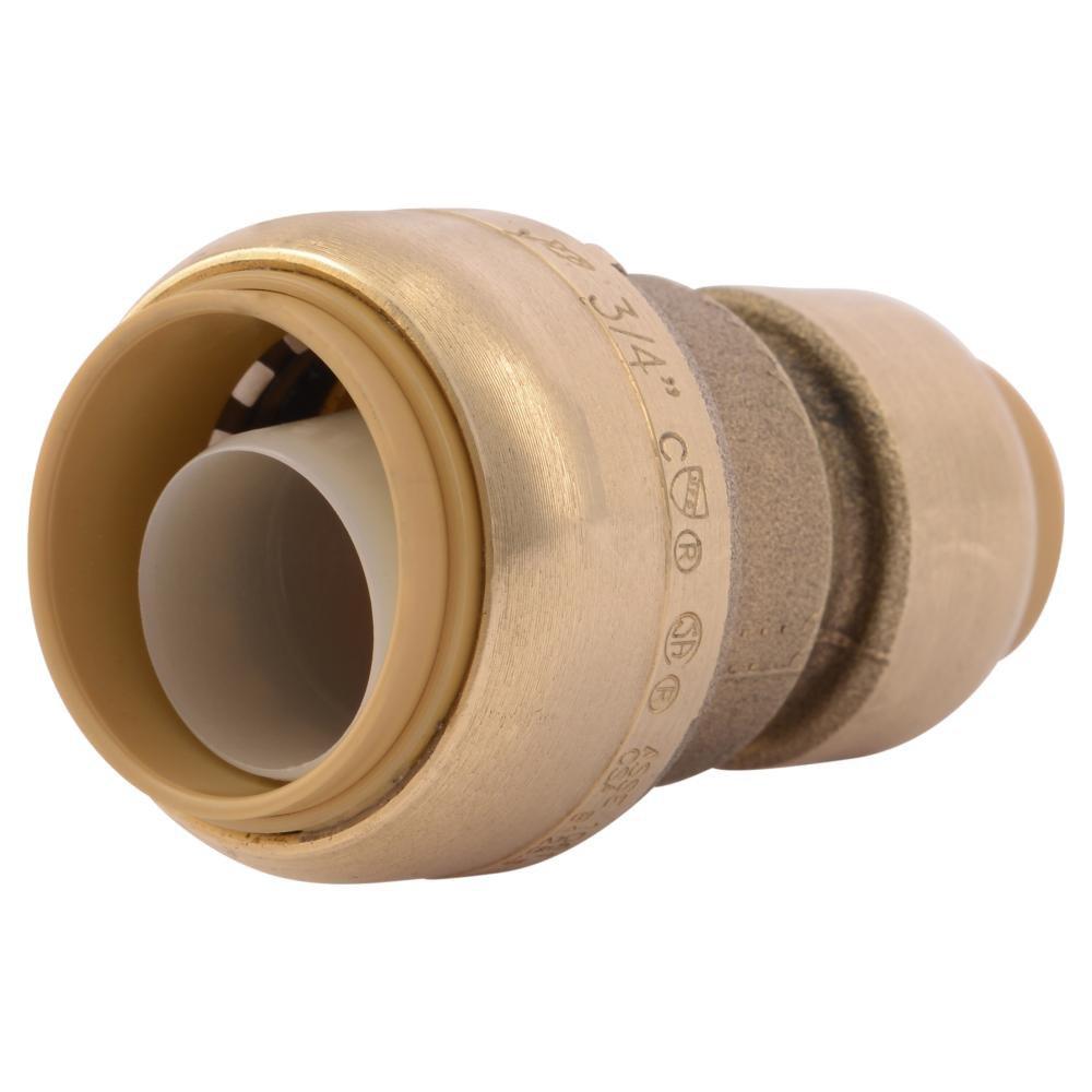SharkBite&reg; Natural Brass Push Brass Coupling 