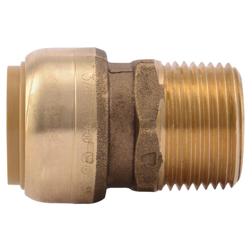 SharkBite&reg; Push x MNPT Brass Coupling 