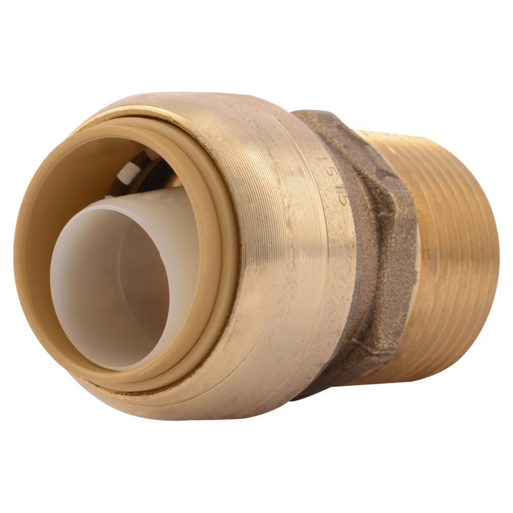 SharkBite&reg; Push x MNPT Brass Coupling 