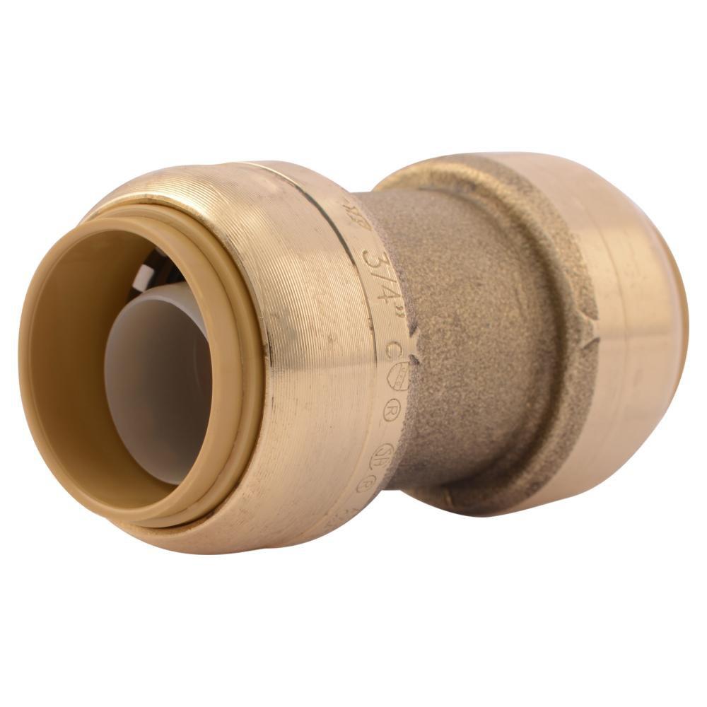 SharkBite&reg; Natural Brass Push Brass Coupling 