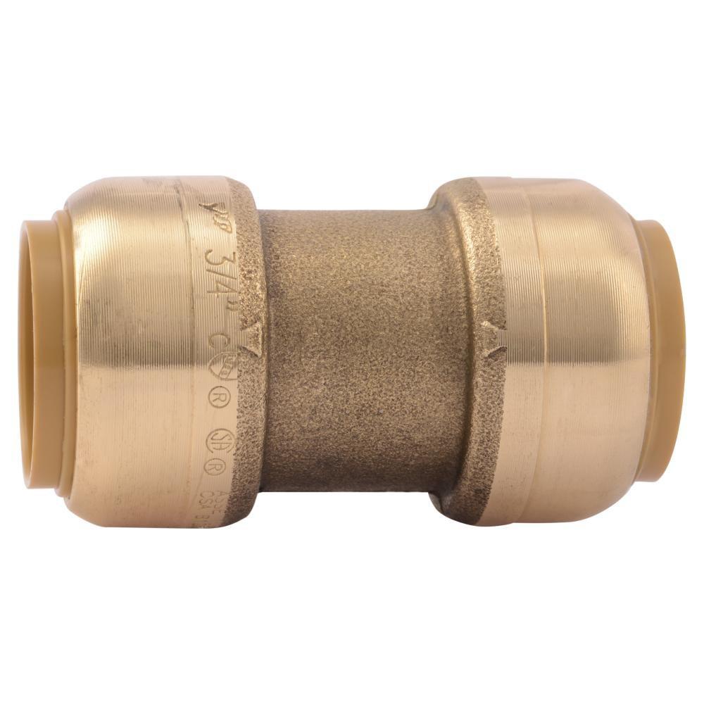 SharkBite&reg; Natural Brass Push Brass Coupling 