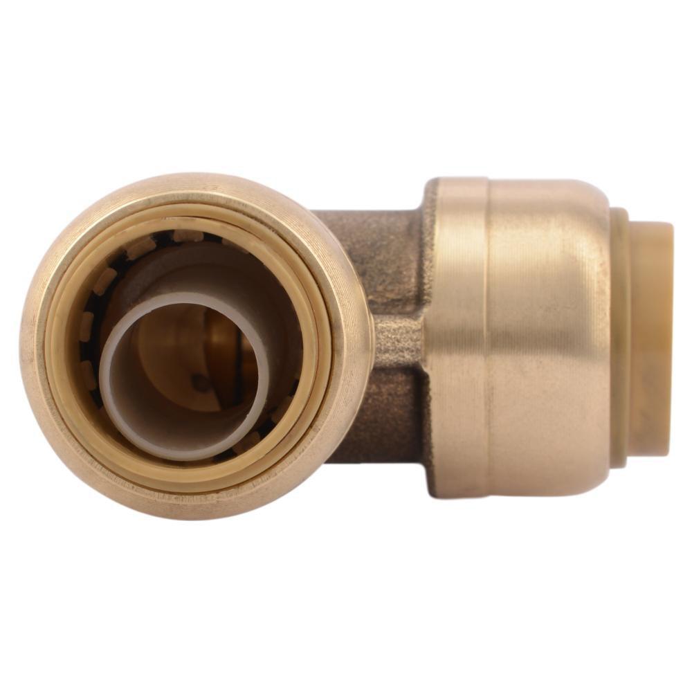 SharkBite&reg; Natural Brass Push Brass Standard Radius 90 Degree Elbow 
