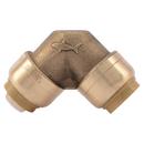 SharkBite&reg; Natural Brass Push Brass Standard Radius 90 Degree Elbow 