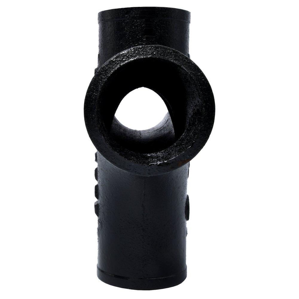 Black No-Hub Cast Iron Sanitary Cross 