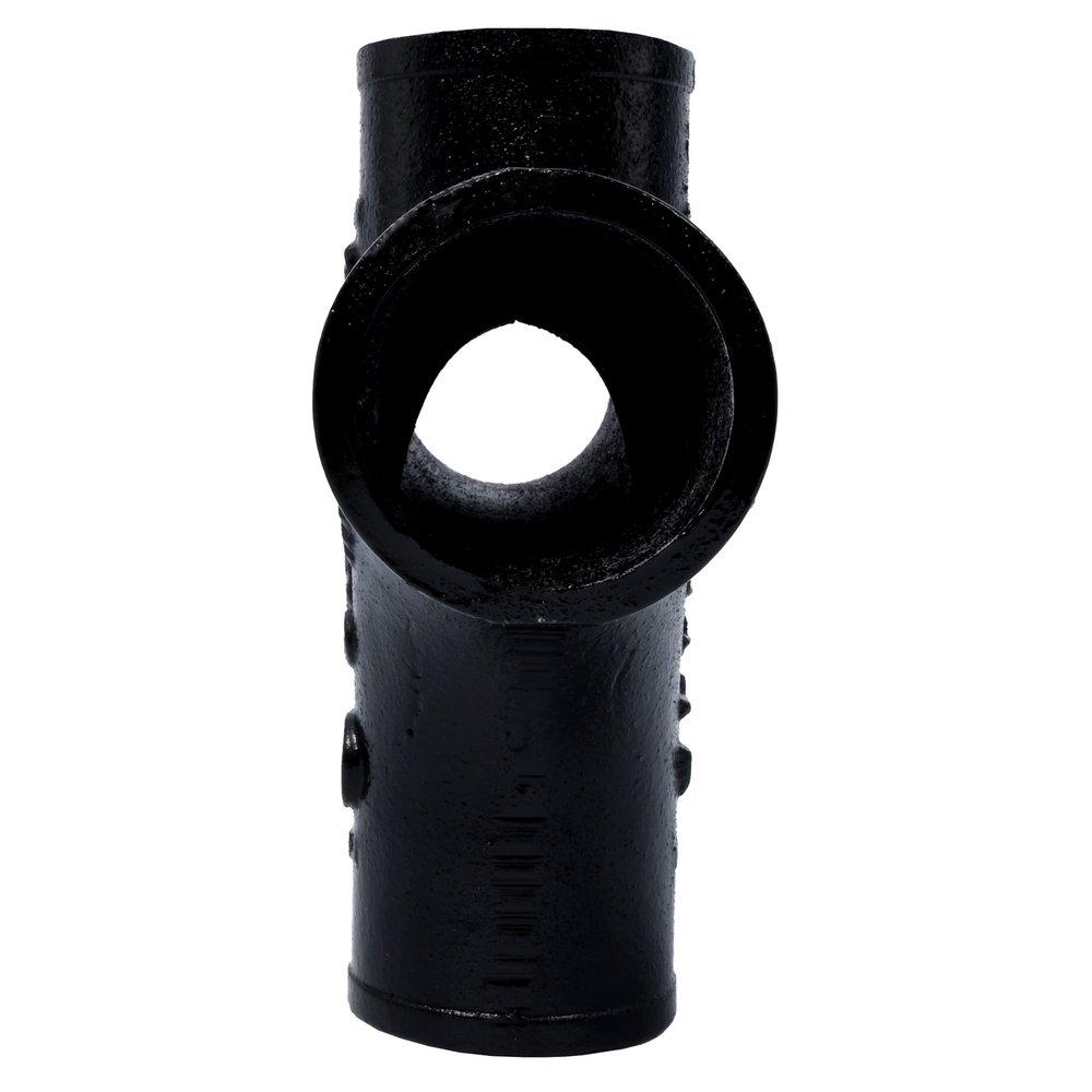 Black No-Hub Cast Iron Sanitary Cross 