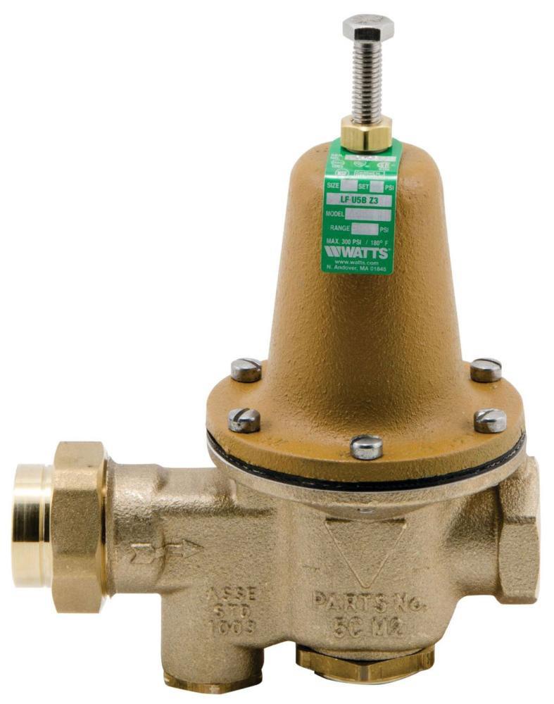 Watts 50# 35 psi Cast Copper Silicon Alloy FNPT Union x FNPT Pressure Reducing Valve 