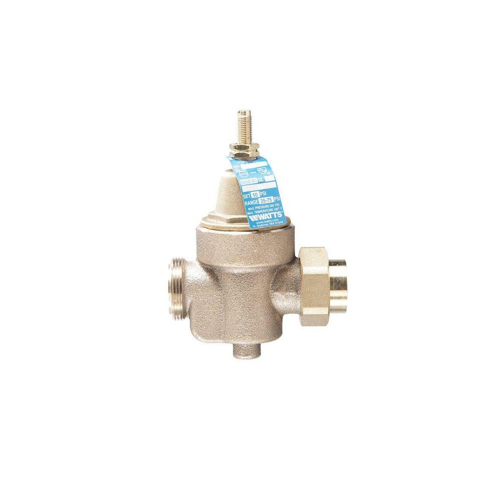 Watts 75# 400 psi Brass NPT Union x FNPT Pressure Reducing Valve 