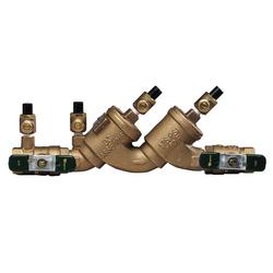 1-1/2 in Cast Copper Silicon Alloy FPT Double Check Valve with Quarter-Turn Ball Valves