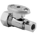 1/2 x 3/8 in. OD Compression Quarter Turn Straight Supply Stop Valve in Chrome