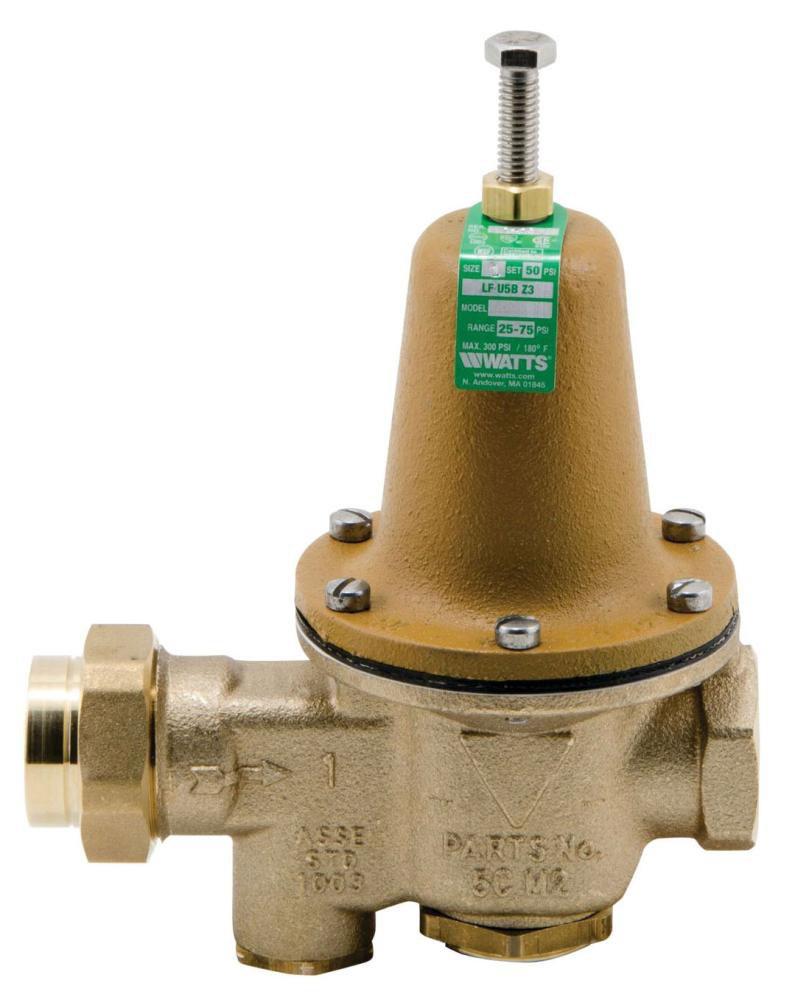 Watts Copper Silicon Alloy Union FNPT x FNPT Pressure Reducing Valve 