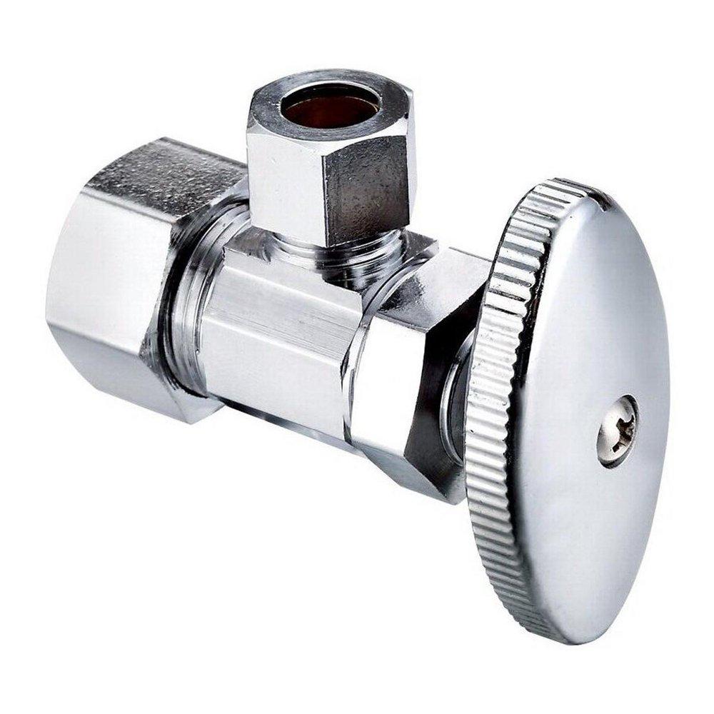 Sioux Chief Polished Chrome OD Compression Lever Handle Angle Supply Stop Valve in Polished Chrome 