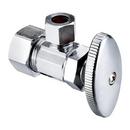 5/8 x 3/8 in. OD Compression Lever Handle Angle Supply Stop Valve in Polished Chrome