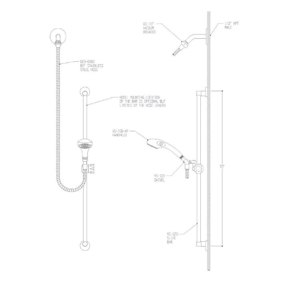 Speakman Polished Chrome 2.5 gpm Shower Combination Kit 