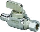 1/2 x 1/4 in. Barbed x Compression Lever Handle Straight Supply Stop Valve in Chrome Plated
