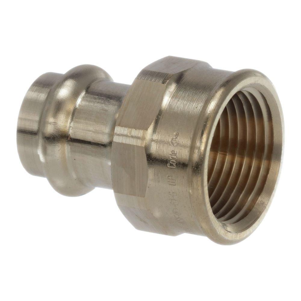 Viega 1/2 x 3/4 in. Press x FPT Bronze Reducing Adapter 