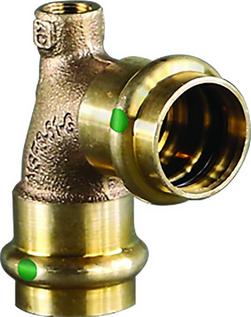 3/4 x 1/8 x 3/4 in. Press x FPT Vent Bronze Reducing Tee